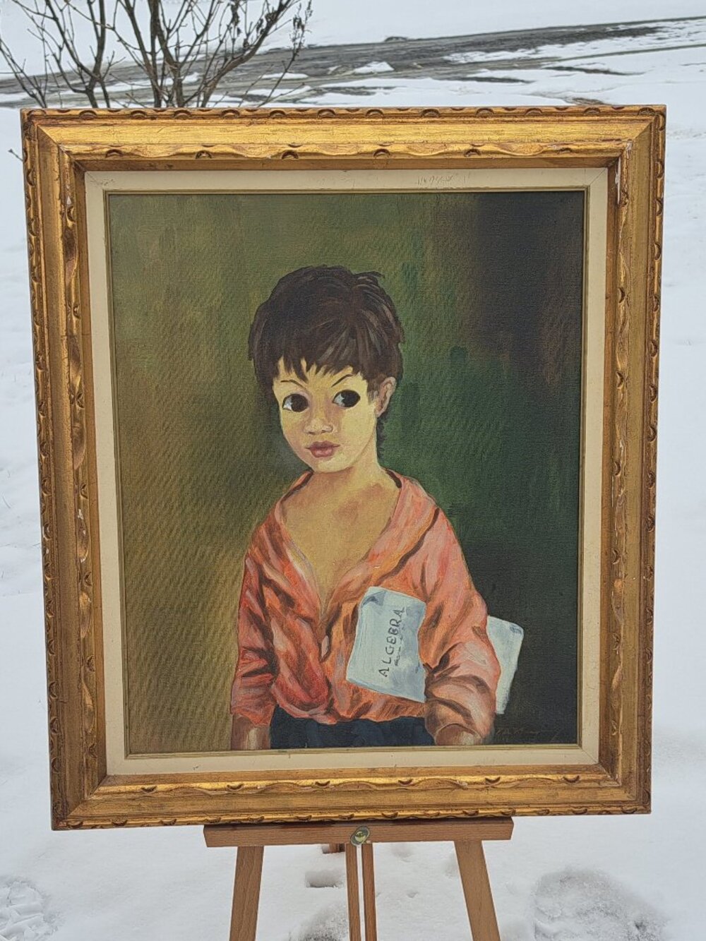 Vintage Schoolboy Painting